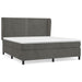 Pat box spring cu saltea, gri închis, 180x200 cm, catifea - WALTI WALTI