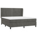 Pat box spring cu saltea, gri închis, 180x200 cm, catifea - WALTI WALTI