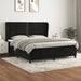 Pat box spring cu saltea, negru, 180x200 cm, catifea - WALTI WALTI