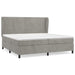 Pat box spring cu saltea, gri deschis, 200x200 cm, catifea - WALTI WALTI