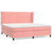 Pat box spring cu saltea, roz, 200x200 cm, catifea - WALTI WALTI