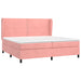 Pat box spring cu saltea, roz, 200x200 cm, catifea - WALTI WALTI