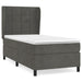 Pat box spring cu saltea, gri închis, 80x200 cm, catifea - WALTI WALTI