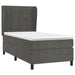 Pat box spring cu saltea, gri închis, 80x200 cm, catifea - WALTI WALTI