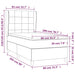 Pat box spring cu saltea, gri închis, 80x200 cm, catifea - WALTI WALTI