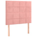 Pat box spring cu saltea, roz, 80x200 cm, catifea - WALTI WALTI
