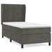 Pat box spring cu saltea, gri închis, 90x190 cm, catifea - WALTI WALTI