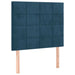 Pat box spring cu saltea, albastru închis, 90x190 cm, catifea - WALTI WALTI