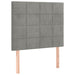 Pat box spring cu saltea, gri deschis, 90x200 cm, catifea - WALTI WALTI