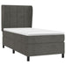 Pat box spring cu saltea, gri închis, 100x200 cm, catifea - WALTI WALTI