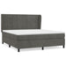 Pat box spring cu saltea, gri închis, 160x200 cm, catifea - WALTI WALTI