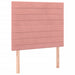 Pat box spring cu saltea, roz, 90x200 cm, catifea - WALTI WALTI