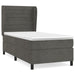 Pat box spring cu saltea, gri închis, 100x200 cm, catifea - WALTI WALTI