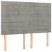Pat box spring cu saltea, gri deschis, 140x190 cm, catifea - WALTI WALTI