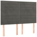 Pat box spring cu saltea, gri închis, 140x190 cm, catifea - WALTI WALTI