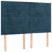 Pat box spring cu saltea, albastru închis, 140x190 cm, catifea - WALTI WALTI