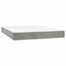 Pat box spring cu saltea, gri deschis, 140x200 cm, catifea - WALTI WALTI