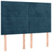 Pat box spring cu saltea, albastru închis, 140x200 cm, catifea - WALTI WALTI