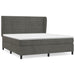 Pat box spring cu saltea, gri închis, 180x200 cm, catifea - WALTI WALTI
