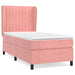 Pat box spring cu saltea, roz, 80x200 cm, catifea - WALTI WALTI