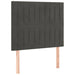 Pat box spring cu saltea, gri închis, 90x190 cm, catifea - WALTI WALTI