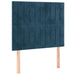Pat box spring cu saltea, albastru închis, 90x190 cm, catifea - WALTI WALTI