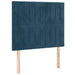 Pat box spring cu saltea, albastru închis, 100x200 cm, catifea - WALTI WALTI