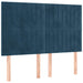 Pat box spring cu saltea, albastru închis, 140x190 cm, catifea - WALTI WALTI