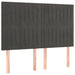 Pat box spring cu saltea, gri închis, 140x200 cm, catifea - WALTI WALTI