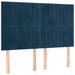 Pat box spring cu saltea, albastru închis, 140x200 cm, catifea - WALTI WALTI