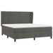 Pat box spring cu saltea, gri închis, 160x200 cm, catifea - WALTI WALTI