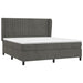 Pat box spring cu saltea, gri închis, 180x200 cm, catifea - WALTI WALTI