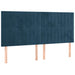 Pat box spring cu saltea, albastru închis, 180x200 cm, catifea - WALTI WALTI
