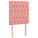 Pat box spring cu saltea, roz, 80x200 cm, catifea - WALTI WALTI
