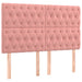 Pat box spring cu saltea, roz, 140x190 cm, catifea - WALTI WALTI