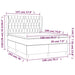 Pat box spring cu saltea, roz, 140x190 cm, catifea - WALTI WALTI