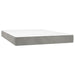 Pat box spring cu saltea, gri deschis, 140x200 cm, catifea - WALTI WALTI
