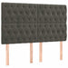 Pat box spring cu saltea, gri închis, 160x200 cm, catifea - WALTI WALTI