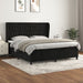Pat box spring cu saltea, negru, 180x200 cm, catifea - WALTI WALTI
