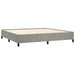 Pat box spring cu saltea, gri deschis, 200x200 cm, catifea - WALTI WALTI