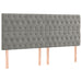 Pat box spring cu saltea, gri deschis, 200x200 cm, catifea - WALTI WALTI