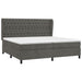 Pat box spring cu saltea, gri închis, 200x200 cm, catifea - WALTI WALTI