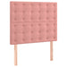 Pat box spring cu saltea, roz, 80x200 cm, catifea - WALTI WALTI