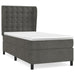 Pat box spring cu saltea, gri închis, 90x190 cm, catifea - WALTI WALTI