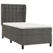 Pat box spring cu saltea, gri închis, 90x190 cm, catifea - WALTI WALTI