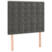 Pat box spring cu saltea, gri închis, 90x190 cm, catifea - WALTI WALTI