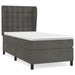 Pat box spring cu saltea, gri închis, 90x200 cm, catifea - WALTI WALTI