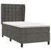 Pat box spring cu saltea, gri închis, 90x200 cm, catifea - WALTI WALTI