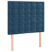 Pat box spring cu saltea, albastru închis, 100x200 cm, catifea - WALTI WALTI