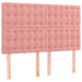 Pat box spring cu saltea, roz, 140x190 cm, catifea - WALTI WALTI